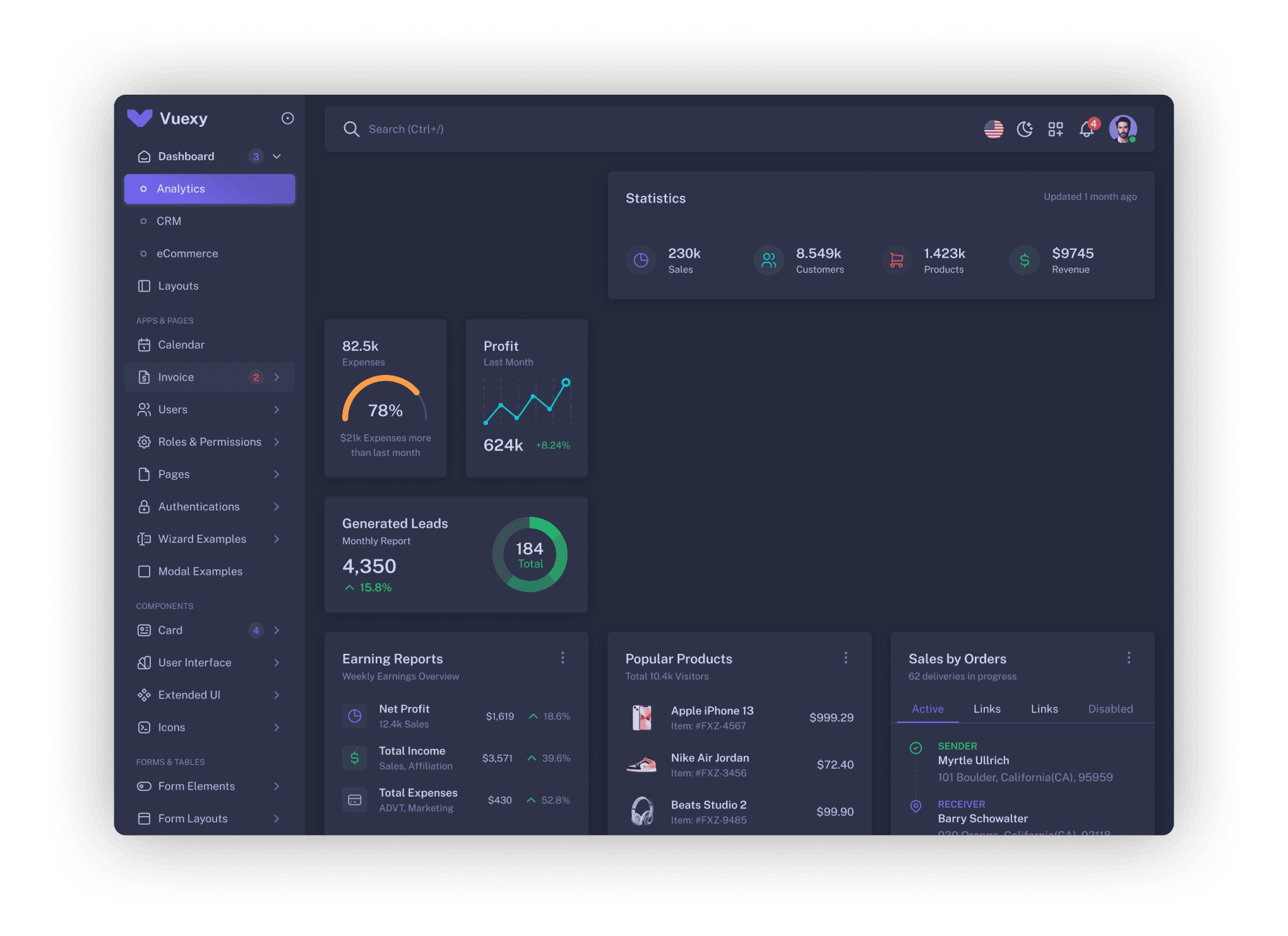 hero dashboard